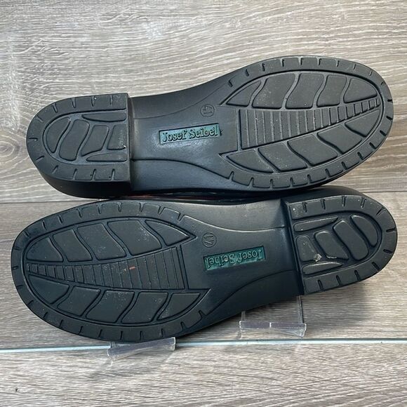 Josef Seibel Burgundy Wine Leather Women’s Sz 10/EU 41 Slip-On Heeled Mules - Picture 8 of 12